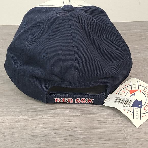 TEI MLB Adjustable Baseball Cap Hat Boston Redsox Navy White Red NWT - Picture 2 of 5